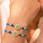 Peora Blue Evil Eye Disc Rakhi for Brother | Set of 2