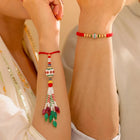Peora Tasselled Beaded Rakhi for Brother | Set of 2