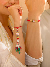 Peora Tasselled Beaded Rakhi for Brother | Set of 2