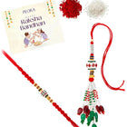 Peora Tasselled Beaded Rakhi for Brother | Set of 2
