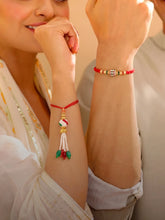 Peora Tasselled Pearl Rakhi for Brother | Set of 2