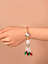 Peora Tasselled Pearl Rakhi for Brother | Set of 2