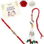 Peora Tasselled Pearl Rakhi for Brother | Set of 2