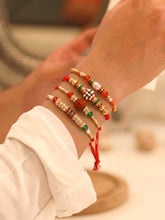 Peora Colourful Beaded Rakhi for Brother | Set of 4