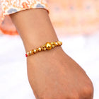 Peora Rudraksha Wooden Bead Rakhi for Bhai| Set of 4