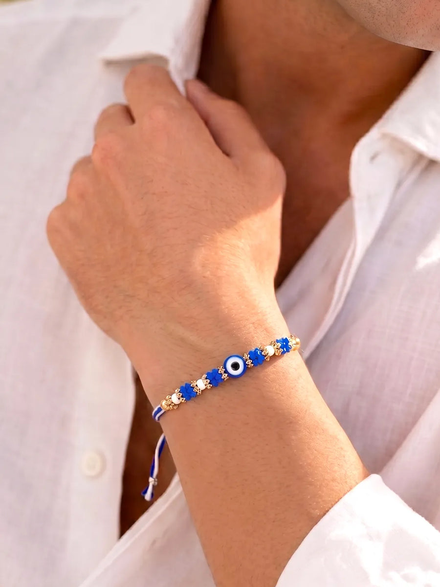 Peora Evil Eye Beaded Rakhi for Brother | Set of 4