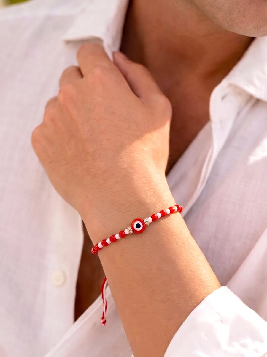 Peora Evil Eye Beaded Rakhi for Brother | Set of 4