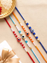 Peora Evil Eye Beaded Rakhi for Brother | Set of 4