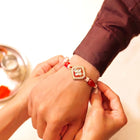 Peora Crystal Diamond Rakhi for Brother | Set of 4
