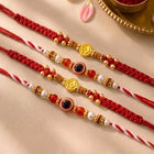 Peora Evil Eye Rudraksha Rakhi for Brother | Set of 4