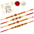 Peora Wooden Beads Rakhi for Brother | Set of 4