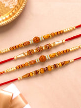 Peora Wooden Beads Rakhi for Brother | Set of 4