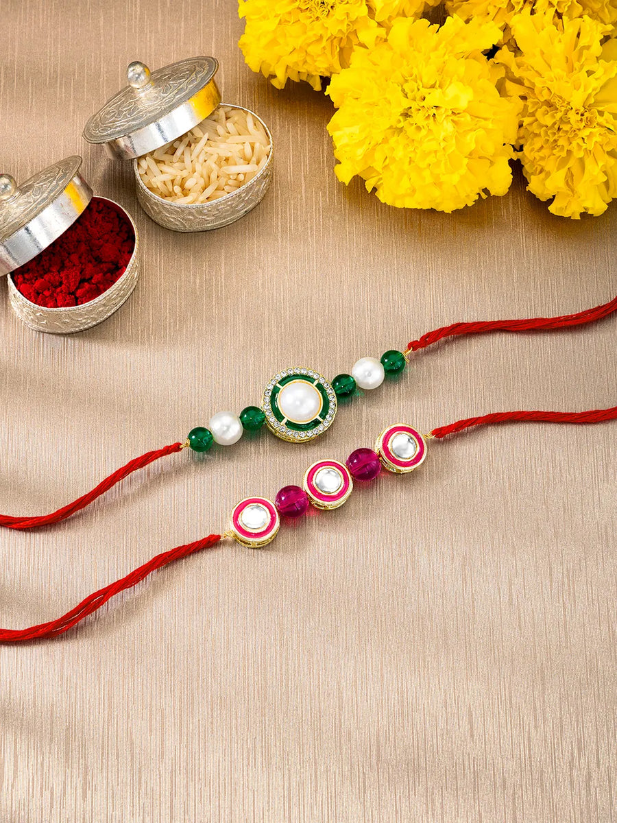 Peora Bonding Rakhi Set with Beads Touch