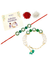 Peora Lumba Rakhi Set for Bhaiya Bhabhi