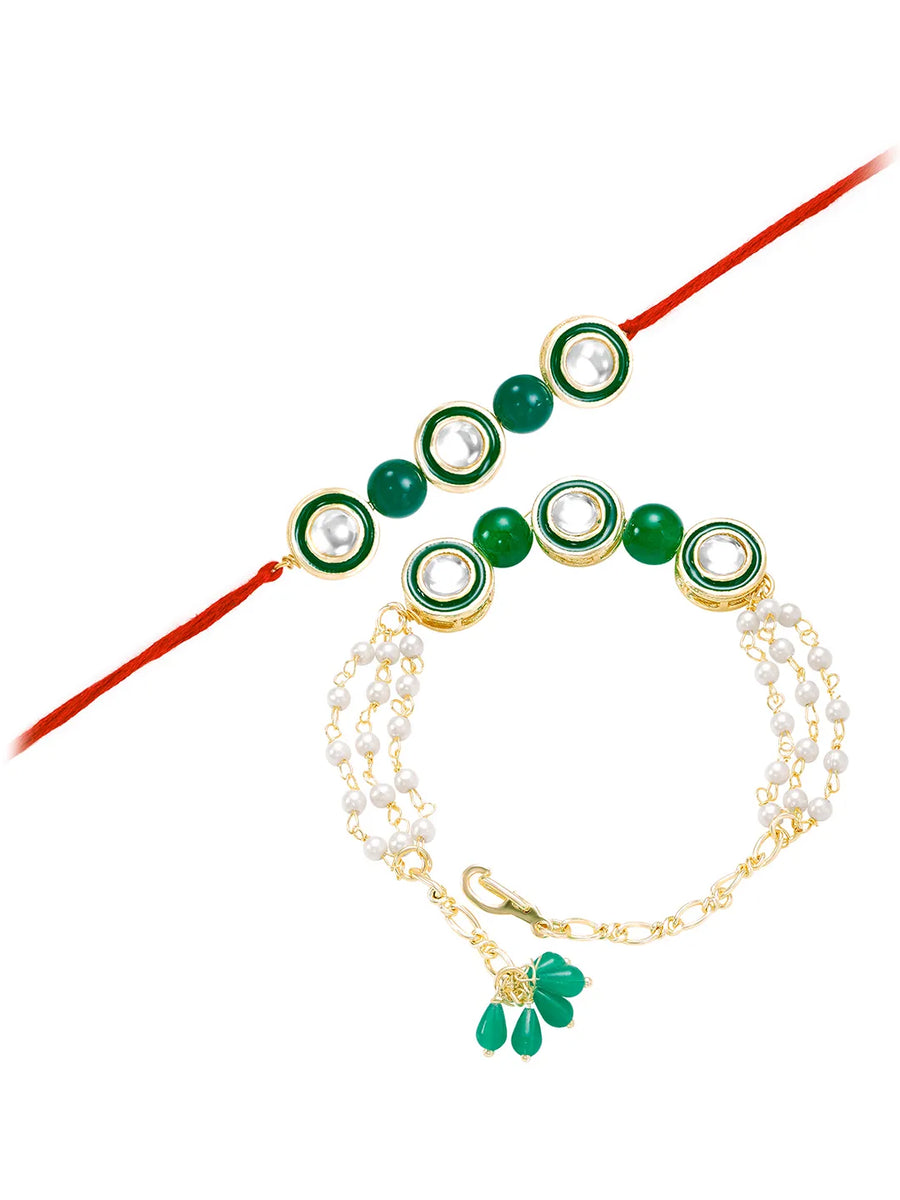 Peora Lumba Rakhi Set for Bhaiya Bhabhi