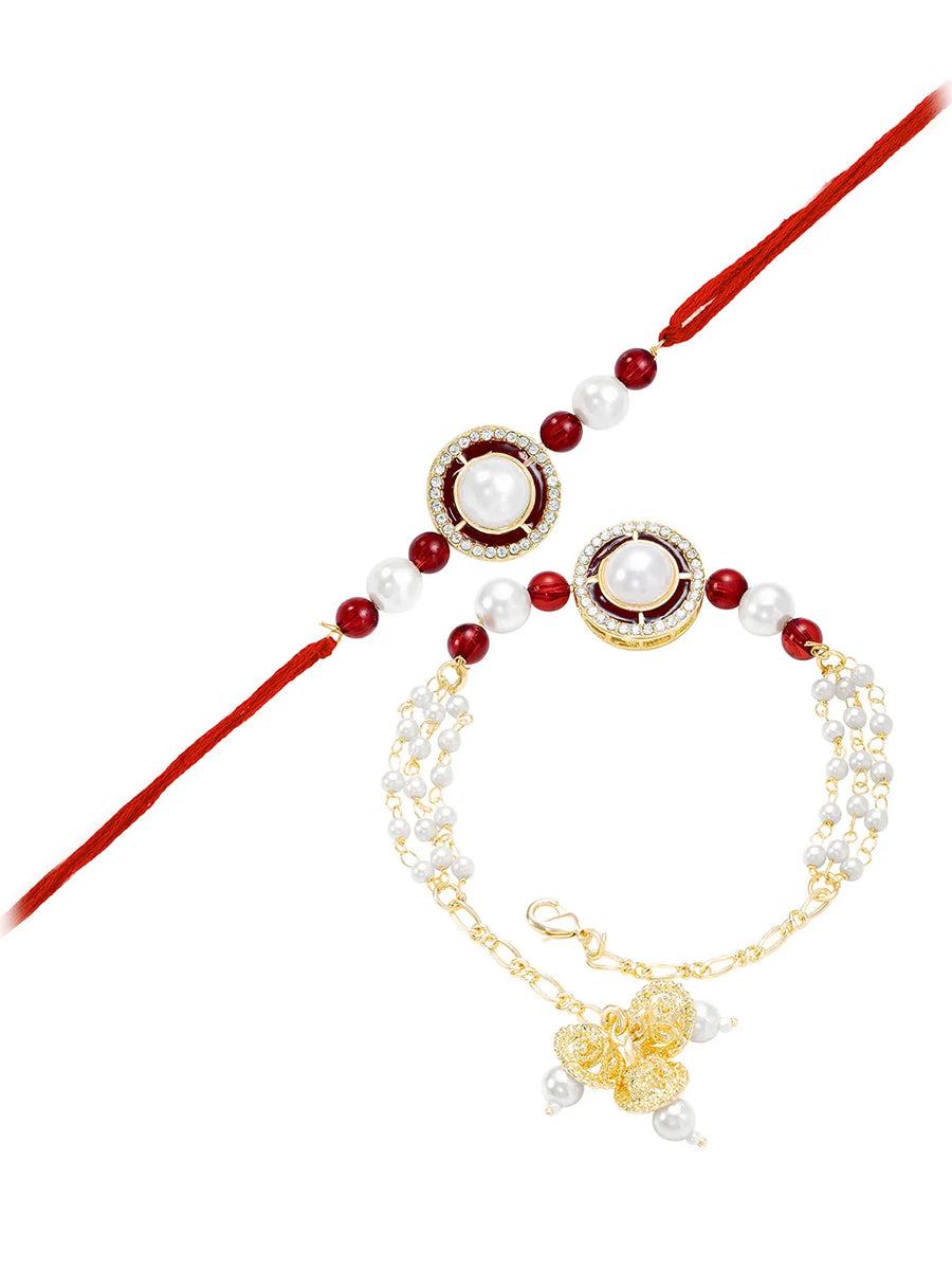 Peora Charming Rakhi Pair for Bhaiya Bhabhi