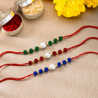 Peora Rakhi Set of 3 with Beads Accents