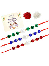 Peora Rakhi Set of 3 with Beads Accents