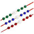 Peora Rakhi Set of 3 with Beads Accents