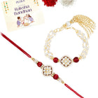Dual Layer Kundan Lumba Rakhi Set