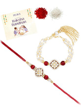 Dual Layer Kundan Lumba Rakhi Set
