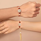 Dual Layer Kundan Lumba Rakhi Set