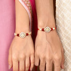 Dual Layer Kundan Lumba Rakhi Set