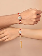Dual Layer Kundan Lumba Rakhi Set