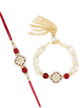 Dual Layer Kundan Lumba Rakhi Set