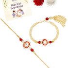 Gleaming Beads Rakhi-Lumba Pair