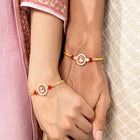 Gleaming Beads Rakhi-Lumba Pair