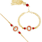 Gleaming Beads Rakhi-Lumba Pair
