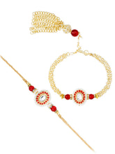 Gleaming Beads Rakhi-Lumba Pair