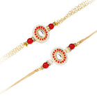 Gleaming Beads Rakhi-Lumba Pair