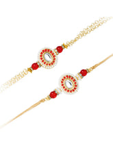 Gleaming Beads Rakhi-Lumba Pair
