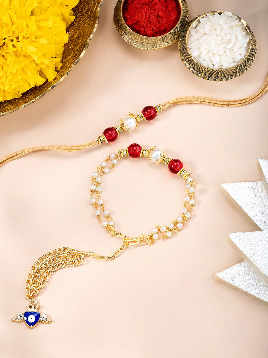 Couple Rakhi Set with Traditional Touch