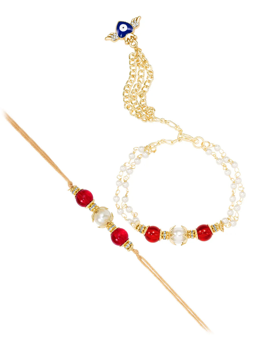 Couple Rakhi Set with Traditional Touch
