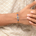 Evil Eye Charm Rakhi Pair with Beads