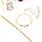 Pearls & Beads Rakhi with Chain Tassel
