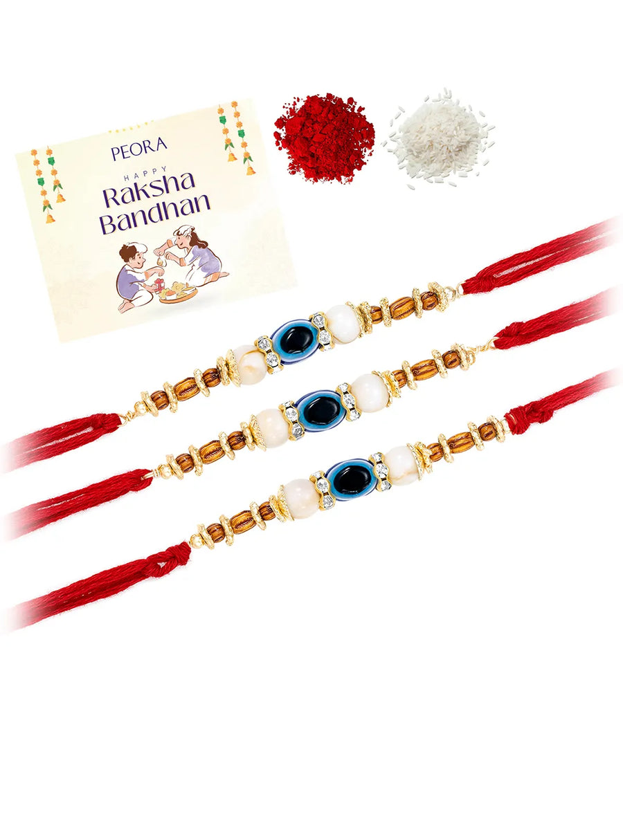 Graceful Evil Eye Set of 3 Rakhis
