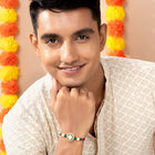Pearl CZ Halo Rakhi of Sister Grace