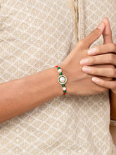 Pearl CZ Halo Rakhi of Sister Grace