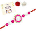 Pearl CZ Halo Rakhi of Sister Grace