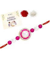 Pearl CZ Halo Rakhi of Sister Grace