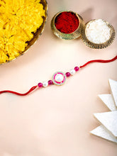 Pearl CZ Halo Rakhi of Sister Grace