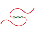 Round Kundan & Beads Rakhi for Bhai