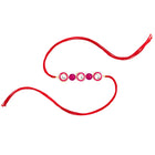 Round Kundan & Beads Rakhi for Bhai