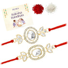 Peora Dazzling Kundan & Crystal Rakhi Set
