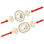 Peora Dazzling Kundan & Crystal Rakhi Set