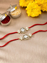 Peora Dazzling Kundan & Crystal Rakhi Set